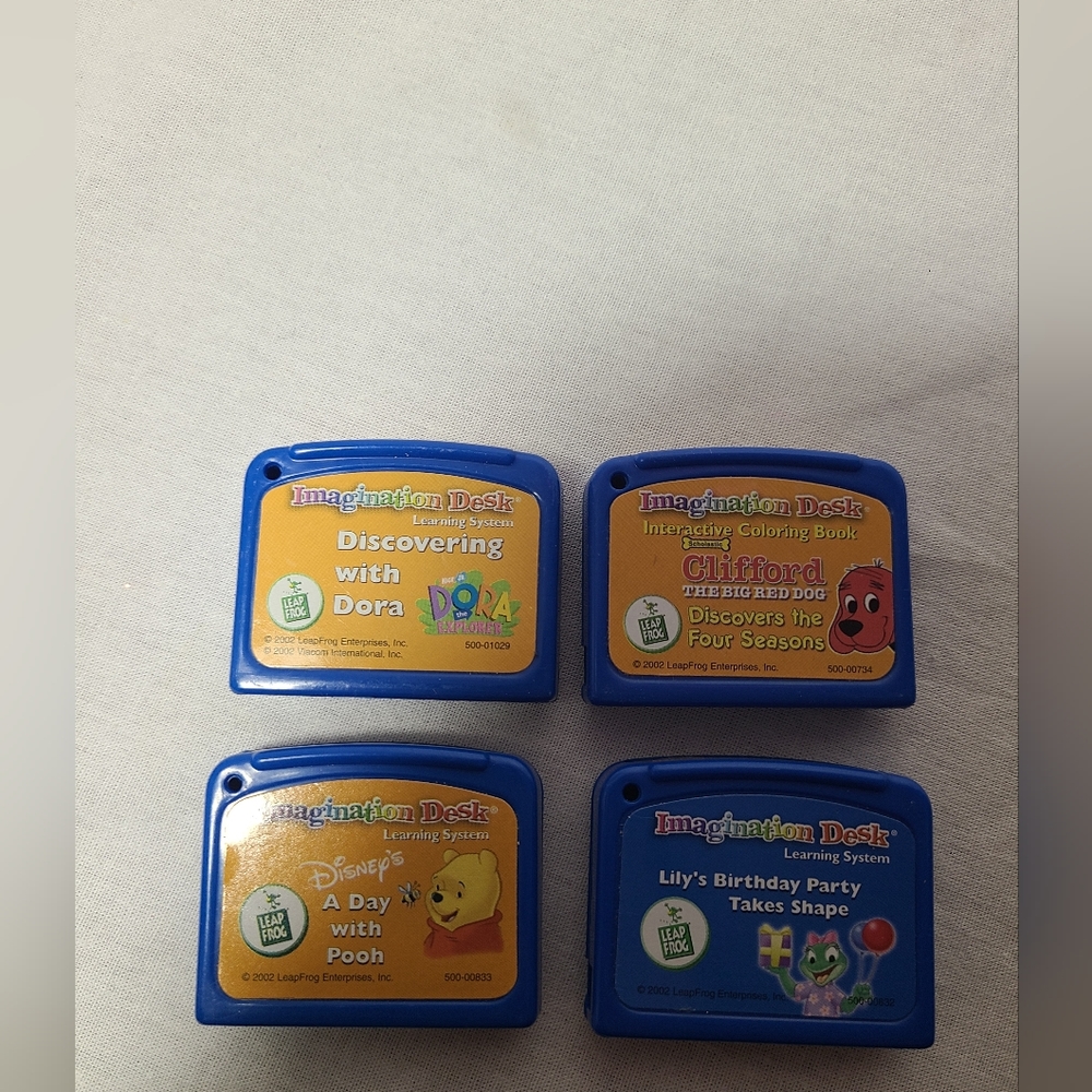 LeapFrog Imagination Desk Game Cartridge Lot of 4 Games